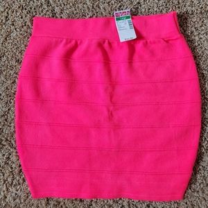 Neon Pink Mini Skirt